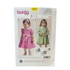 Burda Kids 9371 Dress & Pants‎ Sewing Pattern US 3M-2 Easy